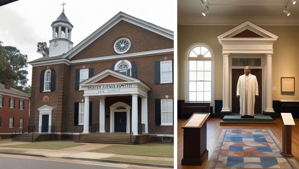 Dexter Avenue Baptist Church in Montgomery, Alabama, where Dr. Martin Luther King Jr. led efforts to challenge segregation.