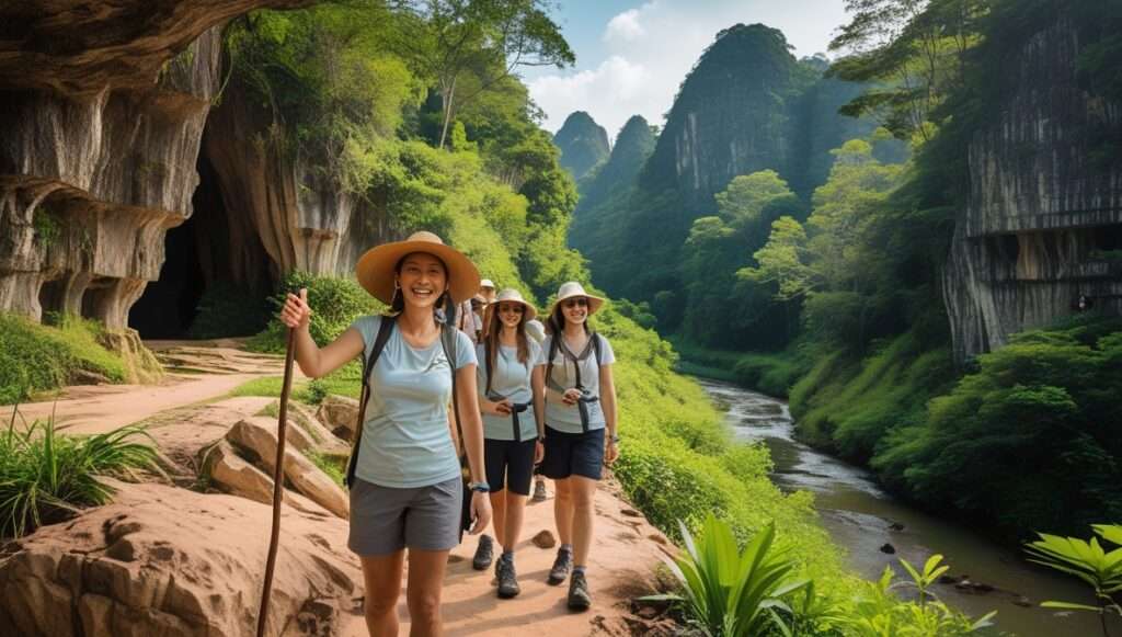 Socotra Island Travel Guide 2026 Local Socotri guide walking with travelers through karst valley