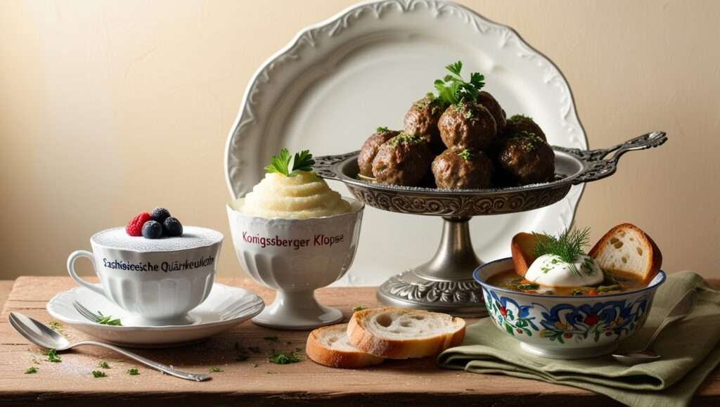 Sächsische Quarkkeulchen, Königsberger Klopse, Soljanka