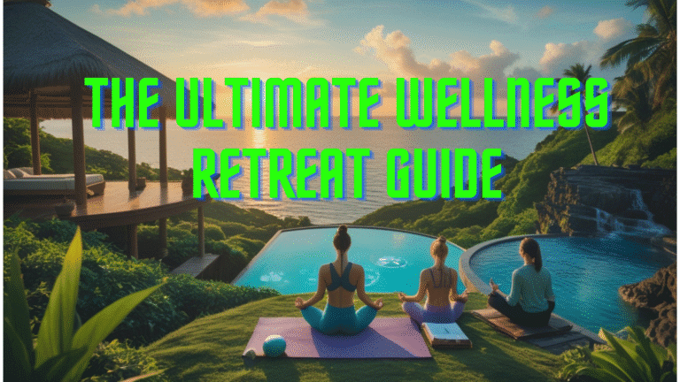 Wellness Retreats Global wellness retreats collage — yoga in Bali, forest bathing in Japan, and eco-luxury escapes — representing mindful travel in 2026.