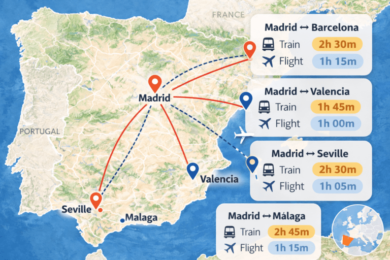 Route Comparisons Spain
